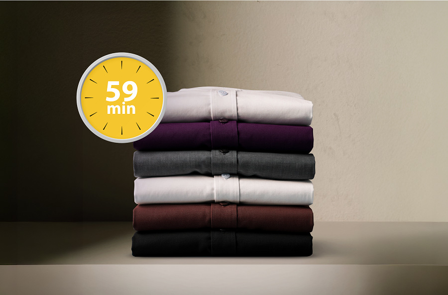 Práčka/sušička Whirlpool WPD 0736W ADS EE, funkcia wash and dry usuší iba za 59 minút, kôš plný bielizne a časomiera ukazujúci 59 minút