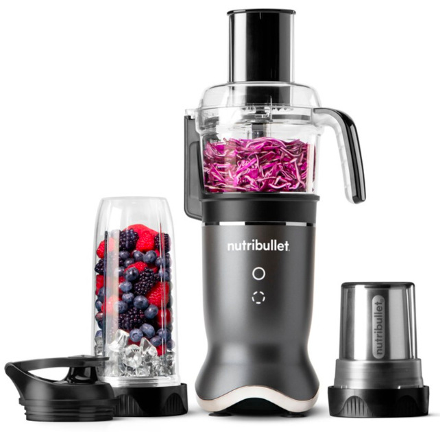 Stolný mixér Nutribullet NB1224DG Ultra Plus+ 3v1 antracitová farba Stolový mixér Nutribullet NB1224DG Ultra Plus+ 3 v 1 s foodprocessorom, tritánovou nádobou a mlynčekom