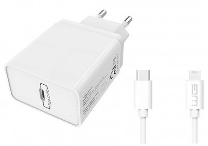 Nabíjačka do siete WG USB-C PD 20W + Lightning kabel 1m Nabíjačka do siete WG USB-C PD 20W + Lightning kabel 1m