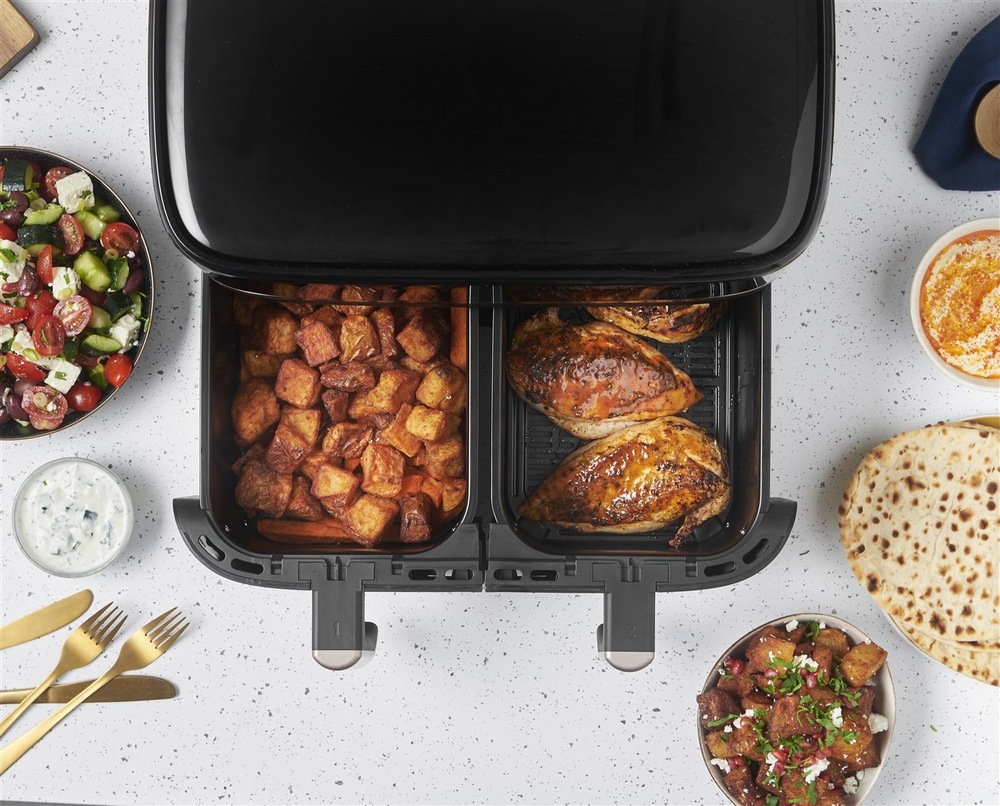Fritéza teplovzdušná RUSSELL HOBBS Satisfry Air 27680-56 Dual Basket, 9 l čierna Fritéza teplovzdušná RUSSELL HOBBS Satisfry Air 27680-56 Dual Basket, 9 l čierna