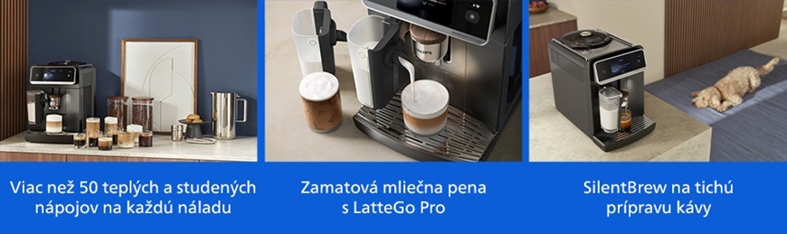 Automatický kávovar Philips 8000 Series LatteGo Pro EP8757/12 čierny Automatický kávovar Philips 8000 Series LatteGo EP8757/92 pripraví viac ako 50 teplých aj studených nápojov, ponúka zamatovú mliečnu penu LatteGo Pro a tichú prevádzku SilentBrew pre pohodlné každodenné používanie.