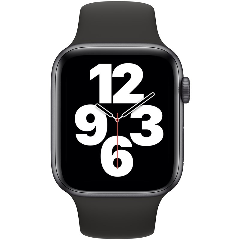Inteligentné hodinky Apple Watch SE GPS 40mm púzdro z vesmírne sivého hliníka - čierny športový náramok