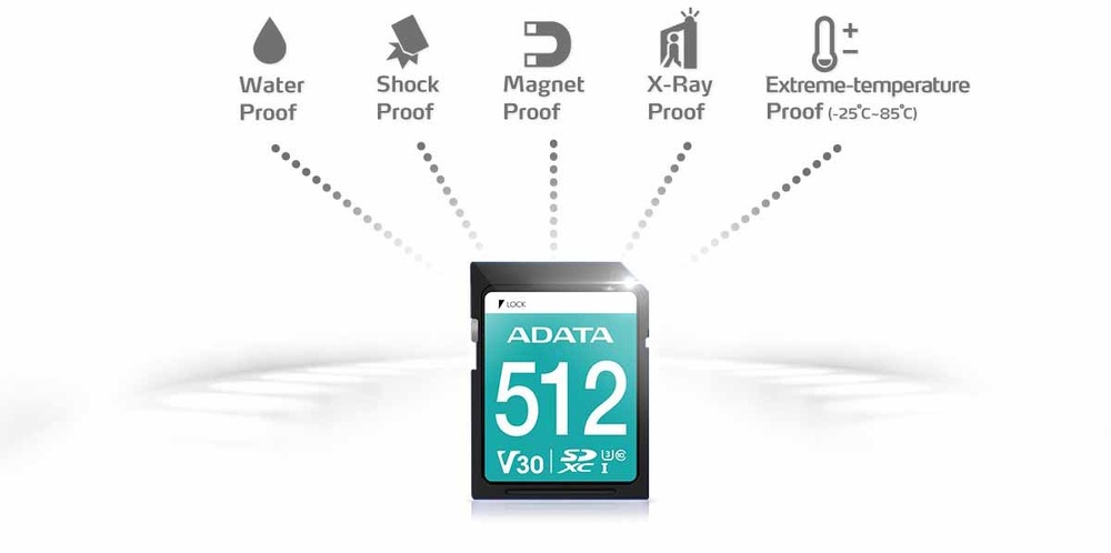 Pamäťová karta ADATA Premier Pro SDXC 512GB UHS-I U3 (95R/60W) ADATA Premier Pro SDXC 512 GB UHS-I U3