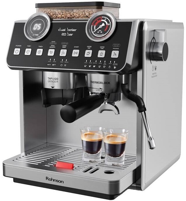 Pákový kávovar Rohnson R-98200 Dual Boiler 20 bar nerez