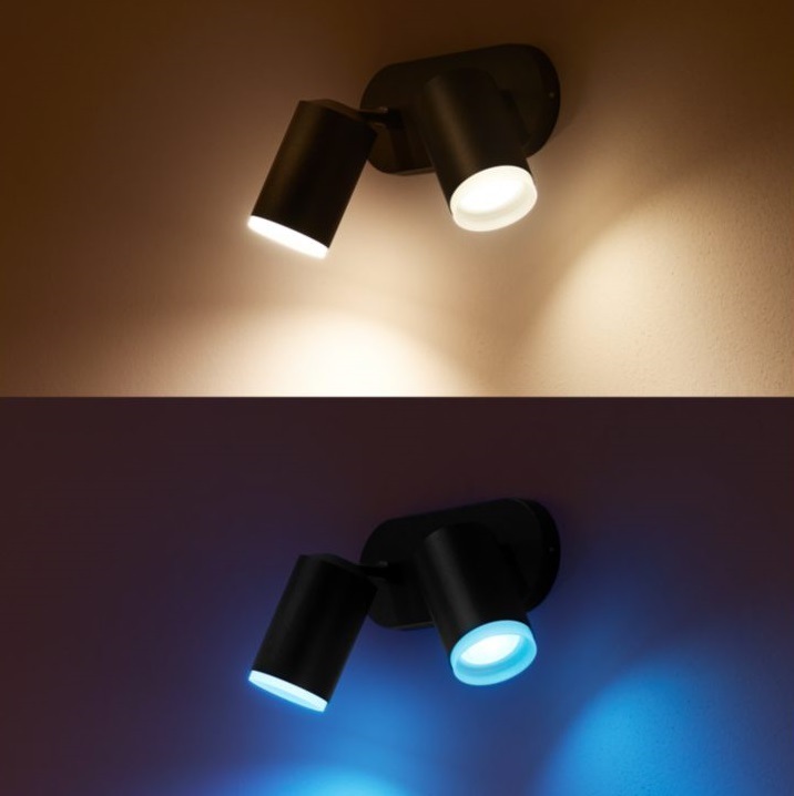 Bodové svietidlo Philips Hue Fugato White and Color Ambiance 2 Spot čierne