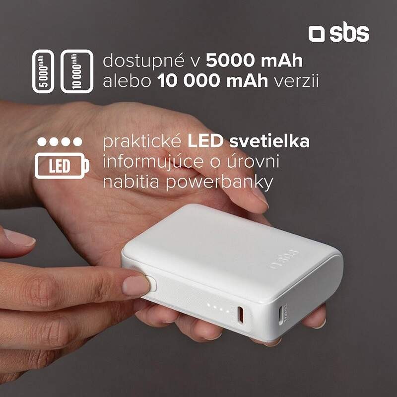 Powerbank SBS Ultra-compact 10000 mAh čierna Powerbank SBS Ultra-compact 10000 mAh čierna