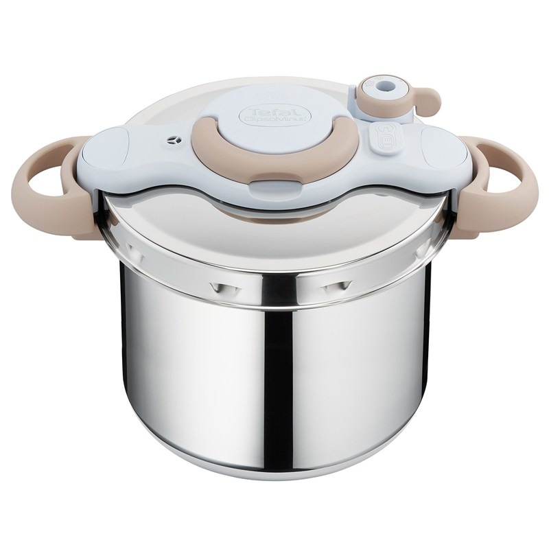 Tlakový hrniec Tefal Clipso Minut Natural P4624972, 9 l nerez/béžový