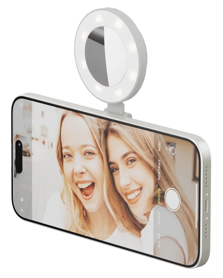 Svetlo ShiftCam SnapPocket Light biele Mobilné svetlo pripevnené na smartphone