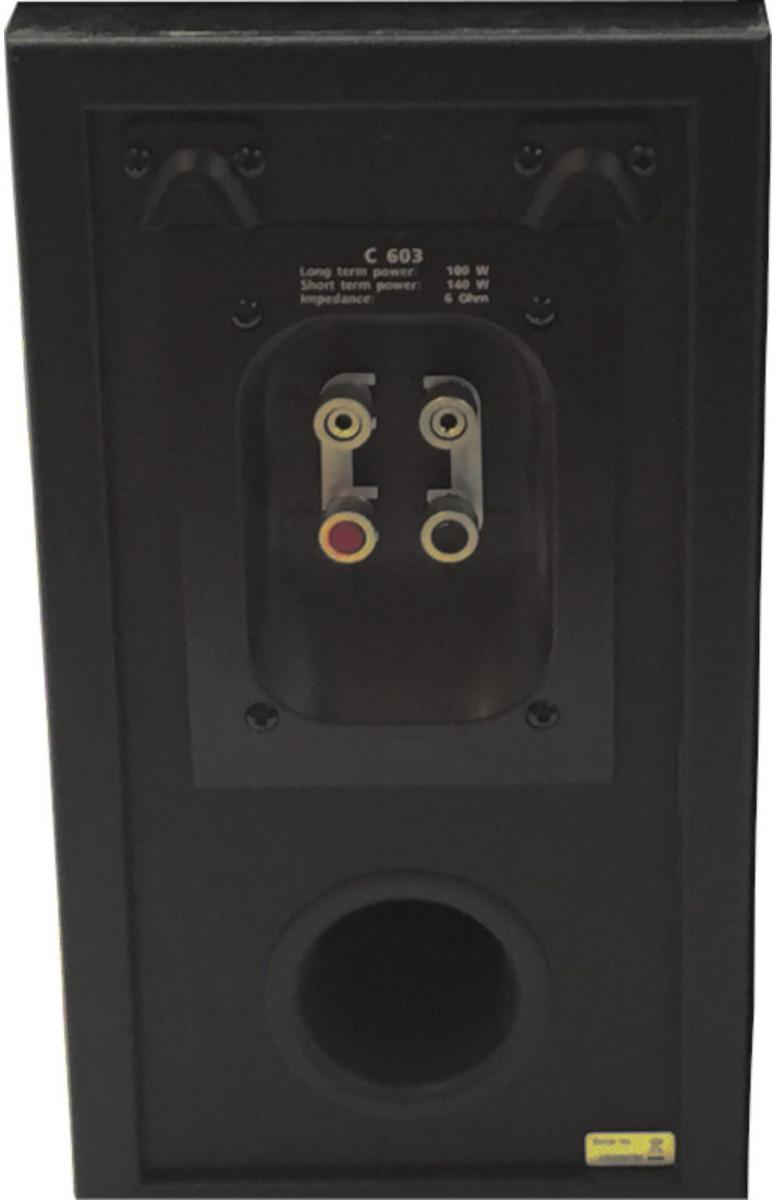 Reproduktory Jamo C603 MKII (2 ks) čierna Detail pripojenia na zadnej strane reproduktora Jamo Concert C603 MKII