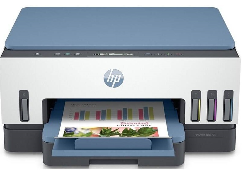 Tlačiareň multifunkčná HP Smart Tank 725 biela/modrá
