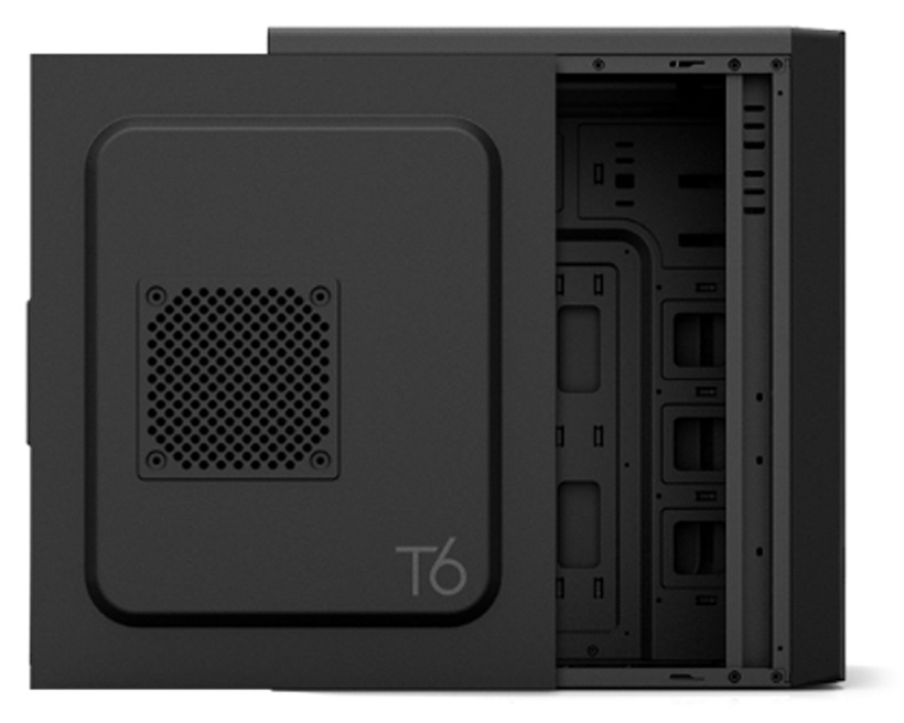 Case Zalman T6 čierna Bočný pohľad na PC skriňu Zalman T6