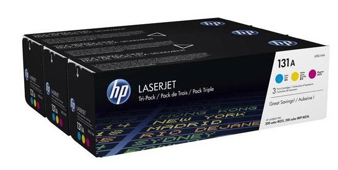 Toner HP 131A, 3x 1 800 strán - CMY viacfarebná