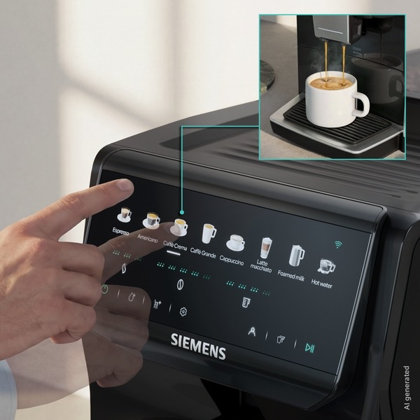 Automatický kávovar Siemens EQ500 iAroma TP553E09 čierny Nastavenie kávy na displeji kavovaru siemens TP555EM7