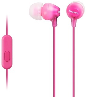 Slúchadlá Sony MDREX15APPI.CE7 ružová