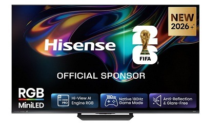 Televízia Hisense 55UR8S so zapnutým displejom