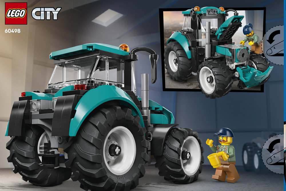 Stavebnica LEGO® City 60498 Traktor Minifigúrka farmára dáva deťom možnosť rozohrať vlastné príbehy z farmy a vytvárať vidiecky svet.