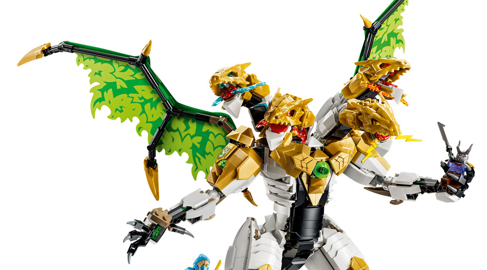 Stavebnica LEGO® NINJAGO® 71872 Ultra dračí súboj Jin, Mira, Nate a generál Oni prinášajú do stretu obrých tvorov nové zápletky a vlastné príbehy.