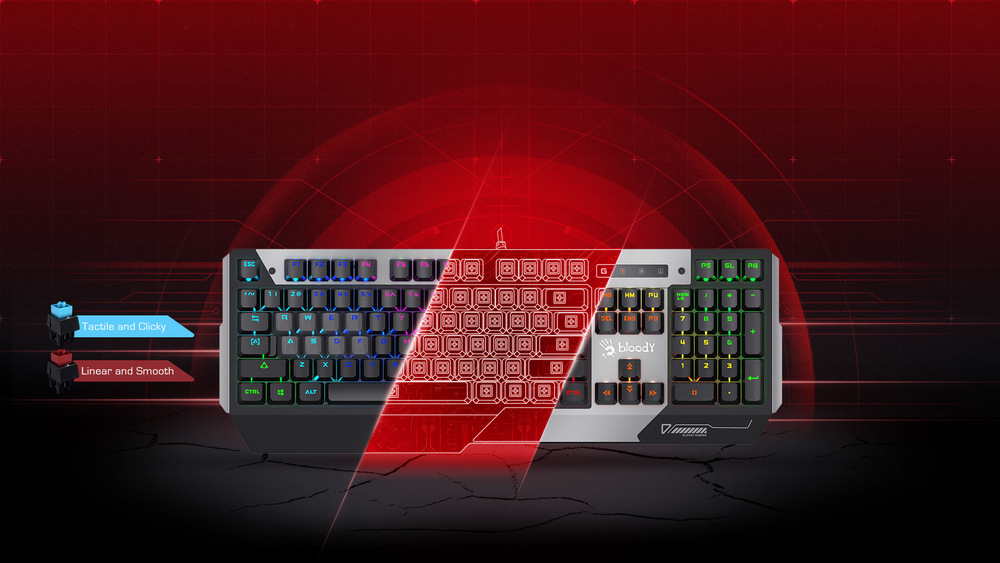 Klávesnica A4Tech Bloody LIGHT STRIKE B865N RNBW, CZ/SK layout čierna A4Tech Bloody LIGHT STRIKE B865N RNBW (B865N) SK/SK
