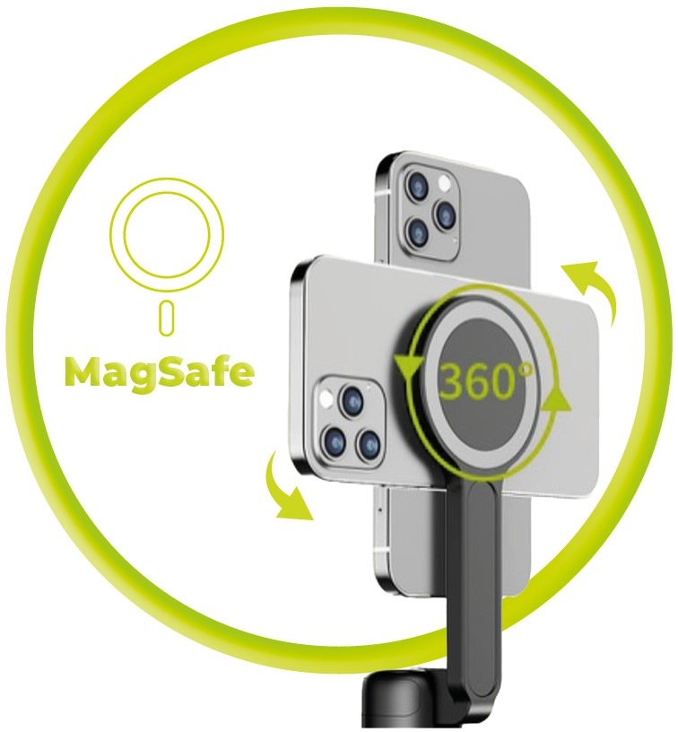 Selfie tyč Mobile Origin Magnetic Selfie Stick Tripod S2 čierna