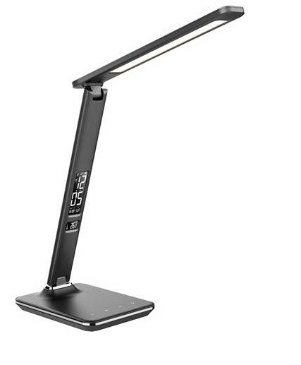 Stolná lampa Solight WO45-B s displejom, voľba teploty svetla, 9W čierna