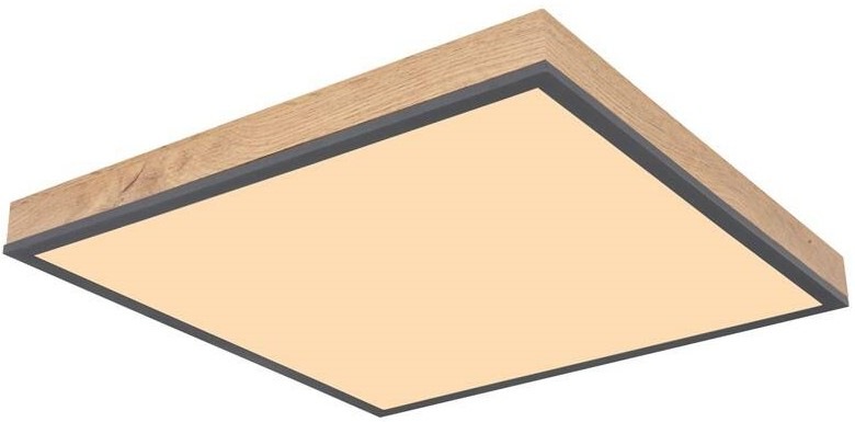LED stropné svietidlo GLOBO Doro, štvorec, 45 cm, LED, 24W čierne/drevené