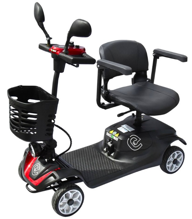 Elektrický vozík RACCEWAY SOLID vínový Elektrický štvorkolesový vozík RACCEWAY® SOLID, vínový