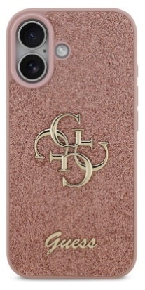 Kryt na mobil Guess PU Fixed Glitter 4G Metal Logo na Apple iPhone 17 ružový Kryt na mobil Guess PU Fixed Glitter 4G Metal Logo Apple iPhone 17 v ružovej farbe