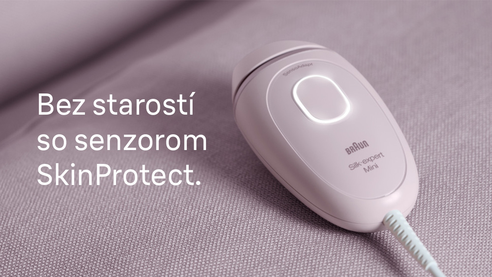 Epilátor Braun Silk-expert Mini IPL1100 ružový IPL Braun IPL1111 Silk·expert Mini so senzorom SkinProtect