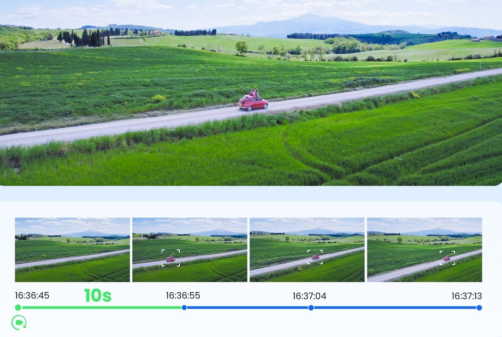 IP kamera Reolink Trackmix Series G790 + Solar Panel Plus batériová 4G biela Auto-Tracking s 355 ° / 90 ° pohybom sleduje objekt a približuje detail bez straty prehľadu.