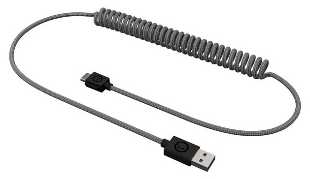 Klávesnica Lorgar Azar 514 EN čierna Pružinový USB-C kábel od klávesnice Lorgar Azar 514 EN