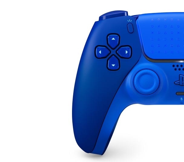 Bezdrôtový ovládač Sony DualSense Pro PS5 - Icon Blue Special Edition modrý Záber na D-Pad a tlačidlo Share ovládače DualSense.