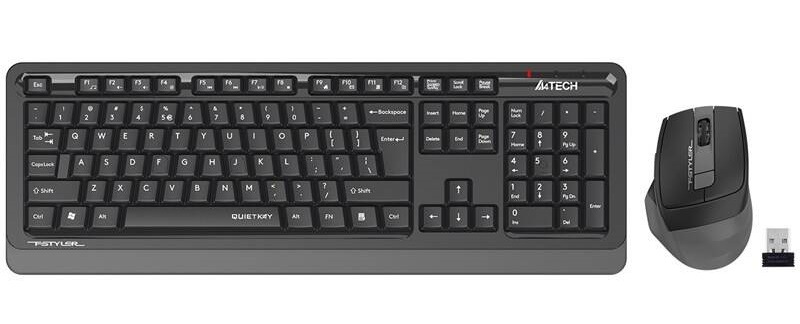 Klávesnica s myšou A4Tech FGS1035Q sivá