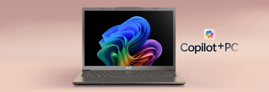 Notebook Acer Aspire 14 AI (A14-53M-57TP) sivý Ilustrácia notebooku Acer Aspire 14 AI s podporou Copilot+ PC