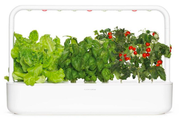 Chytrý kvetináč Click and Grow Smart Garden 9 Pro - biely