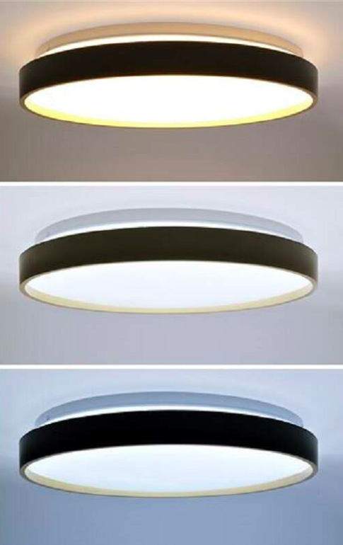 LED stropné svietidlo Solight WO8013 CALA 48W Ukážka stropného svietidla Solight WO8013 CALA 48 W s rôznymi odtieňmi bieleho svetla