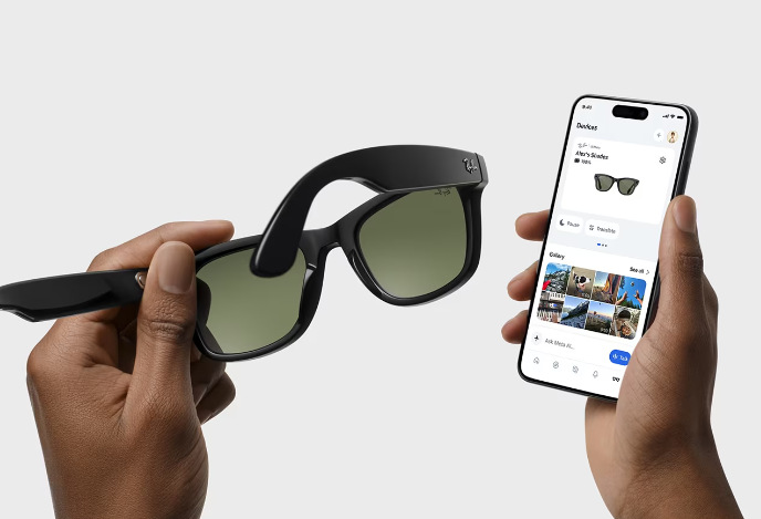 Inteligentné okuliare Meta Ray-Ban Wayfarer - Shiny, G15 Green čierne