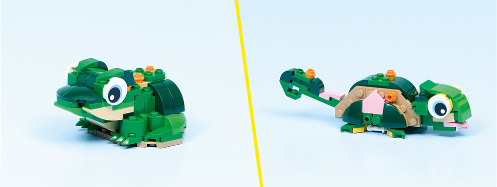 Stavebnica LEGO® Creator 3 v 1 31377 Korytnačka s leknom 124 dielikov ponúka deťom od siedmich rokov zábavnú staviteľskú výzvu s podporou digitálneho návodu v aplikácii.