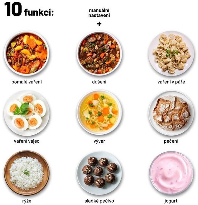 Multifunkčný hrniec Lauben OvenSafe® Multicooker 6000RS strieborný/červený