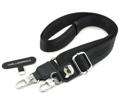 Popruh na krk Karl Lagerfeld Universal Crossbody Karl Patch čierny Popruh na krk Karl Lagerfeld Universal Crossbody Karl Patch v čiernej farbe