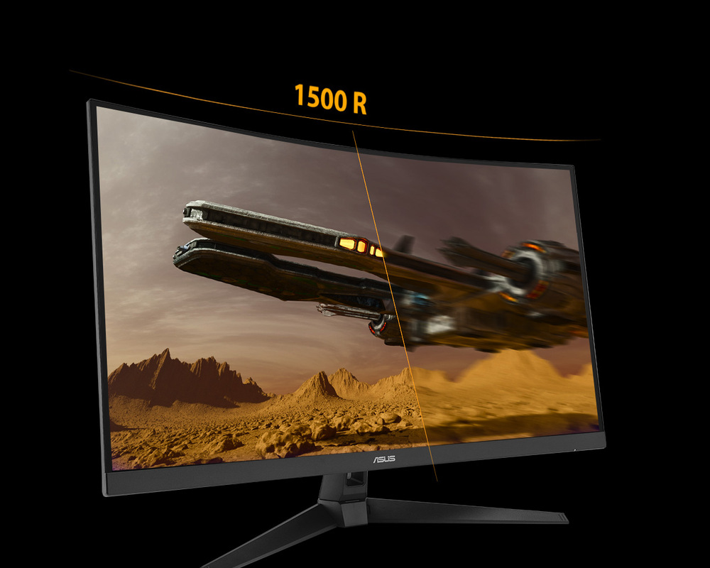 Herný monitor Asus TUF Gaming VG27WQ3B čierny Monitor Asus TUF Gaming ponúka fantastický obraz zo všetkých uhlov vďaka zakriveniu 1500R