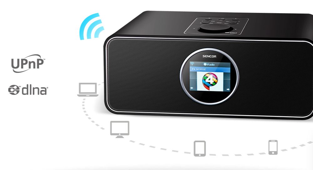 Internetový rádioprijímač s DAB+ Sencor SIR 6000WDB čierny Internetový rádioprijímač s DAB+ Sencor SIR 6000WDB čierny