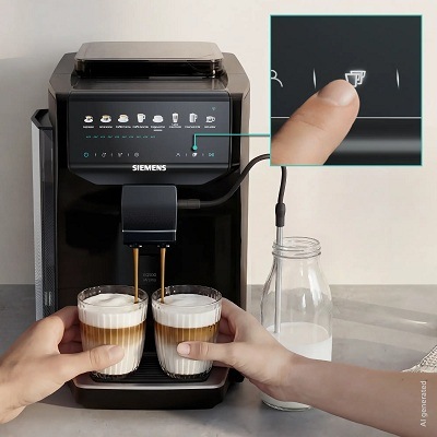 Dve kávové špeciality pripravené v kávovare Siemens TP553E19