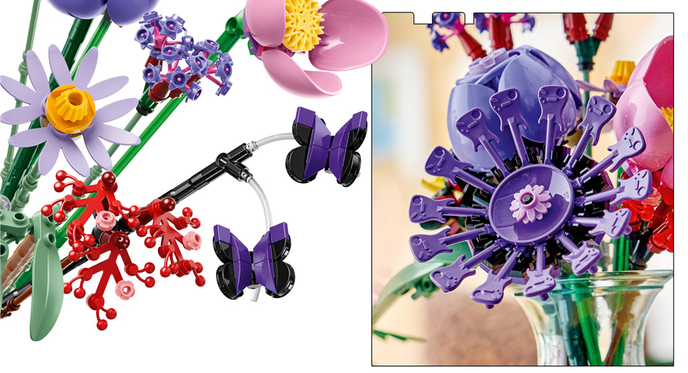 Stavebnica LEGO® Botanicals 11507 Kytička Olivie Rodrigo Stavebnica so 400 kockami LEGO ponúka deťom od deviatich rokov tvorenia s aplikáciou LEGO Builder a výsledkom cez 25 cm.