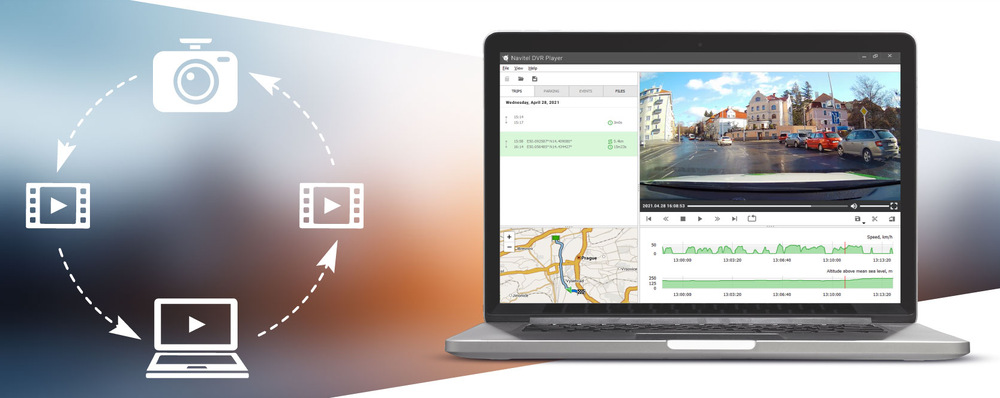 Autokamera NAVITEL R37 GPS strieborná Autokamera NAVITEL R37 GPS strieborná