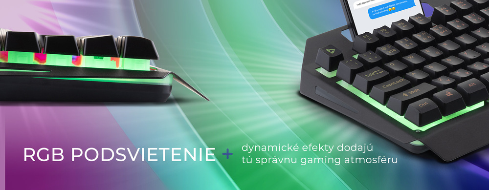 Klávesnica Dispel, RGB podsvietenie a dynamické efekty