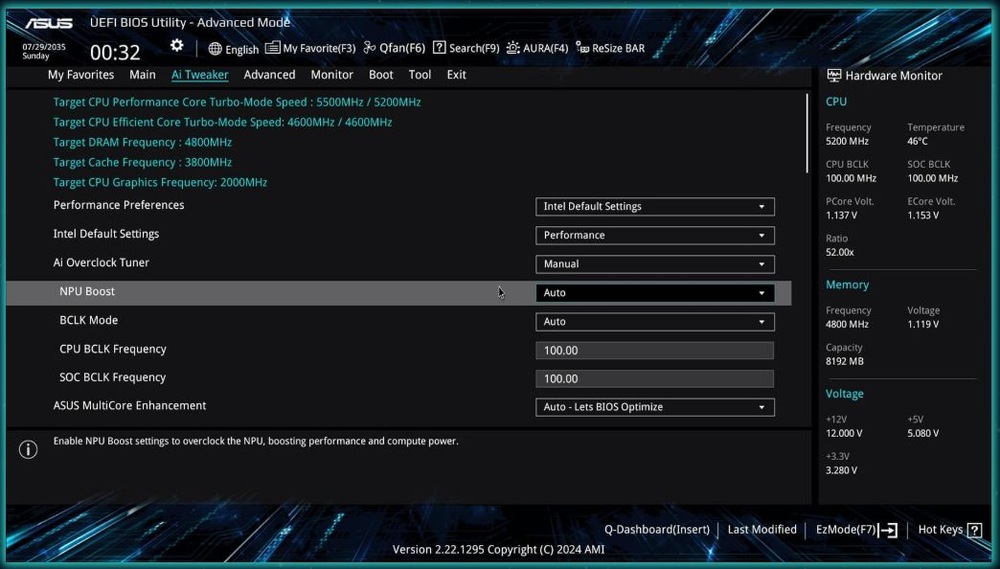 NPU Boost - Základná doska Asus PRIME Z890-P