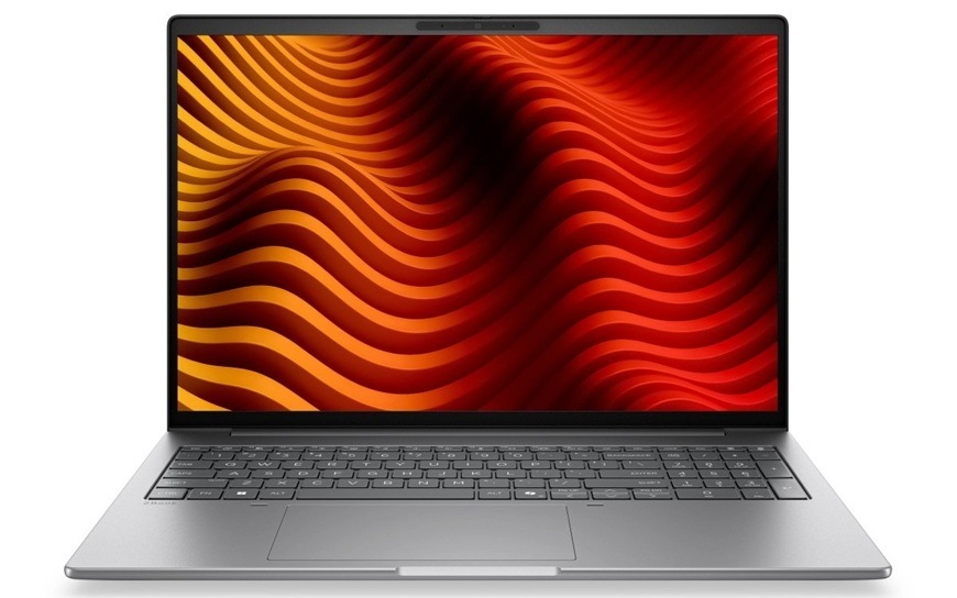 Notebook HP ZBook 8 G2a 16" strieborný Detail obrázku otvoreného notebooku.