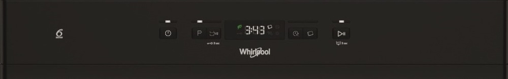 Umývačka riadu Whirlpool W2F HD624 X strieborná, detail ovládacieho panelu