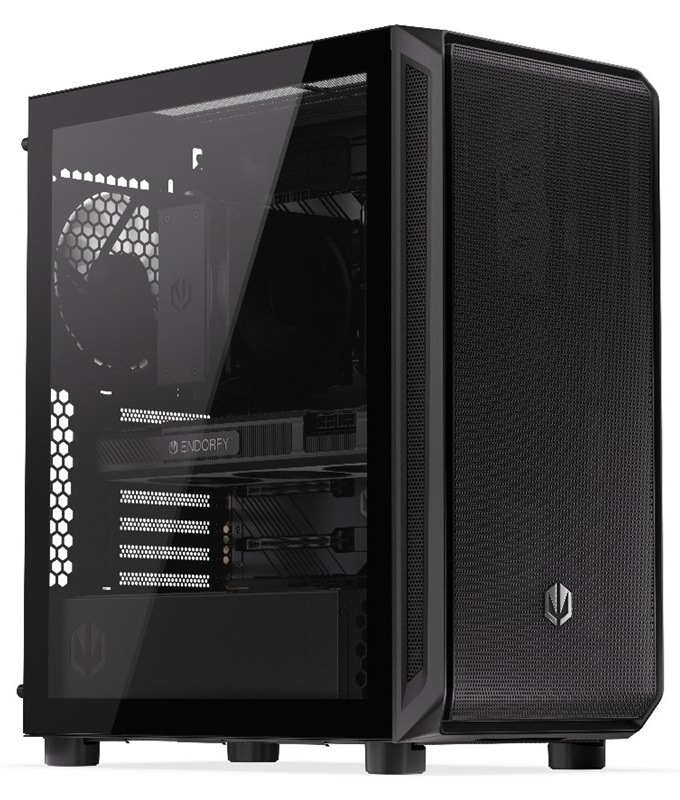 Počítačová skriňa ENDORFY Arx 500 Core v midi-tower prevedení, čierna farba