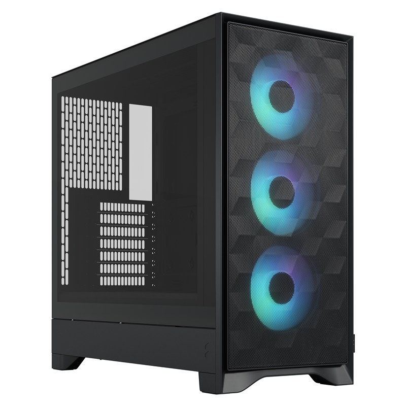 PC skriňa FRACTAL DESIGN Pop 2 Air TG RGB, čierna farba.